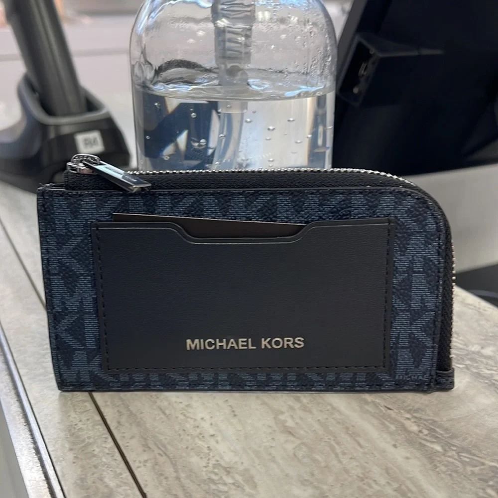 Michael Kors L Zip Mini Wallet Admiral NWT